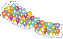 Nepal map travel places